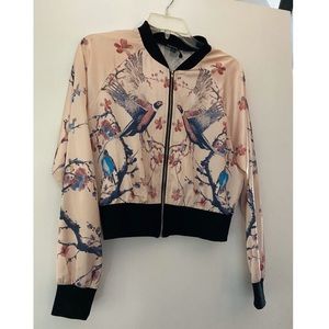 Cropped bomber jacket